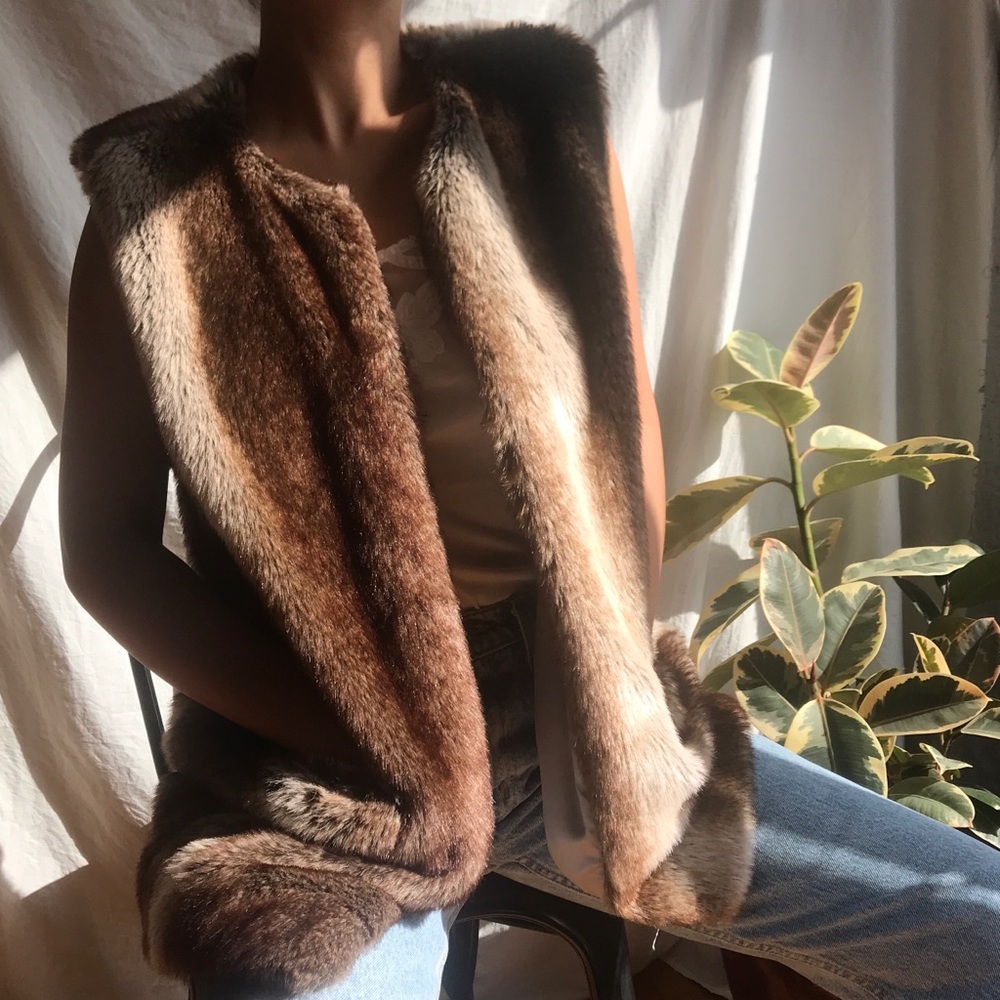 Lucky Brand faux fur vest
